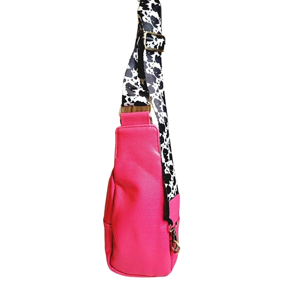 HOT PINK GUITAR STRAP SLING BAG - Picture 6 of 12